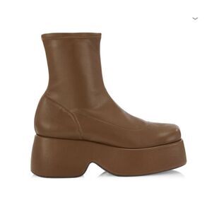 SIMON MILLER Hustler Vegan Leather Ankle Boots in Brown NWOB Size 39/8